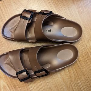 Gold Birkenstocks